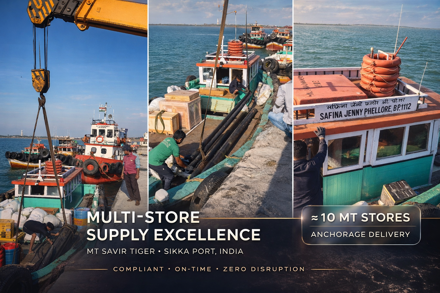 MISSION ACCOMPLISHED: MULTI-STORE SUPPLY EXCELLENCE ABOARD MT SAVIR TIGER, SIKKA PORT