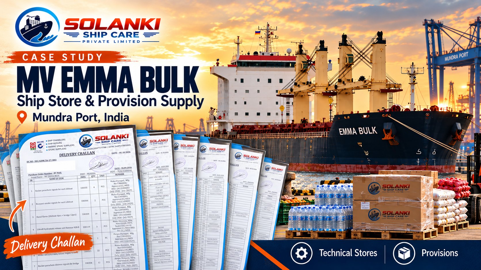 MV EMMA BULK – Complete Vessel Supply | Mundra Port | Solanki Ship Care